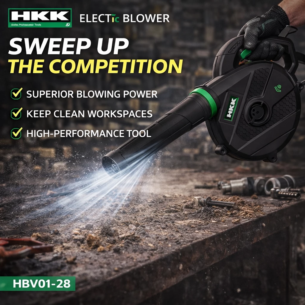 HKK electric blower cleaning workshop table removing dust and debris professional 400W air blower UAE