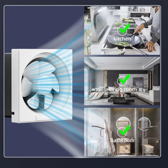 Wall Mounted Exhaust Fan 220-240V | Low Noise Kitchen & Bathroom Fan ...