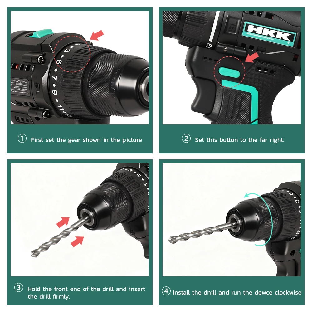 how to insert drill bit into keyless chuck step by step cordless drill setup