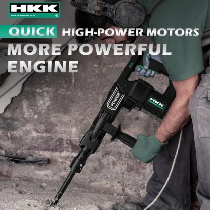 HKK HPH01-35 1200W percussion hammer breaking concrete surface