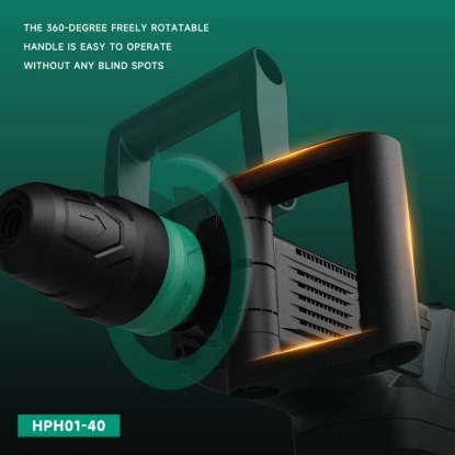 360 degree rotatable auxiliary handle demolition hammer