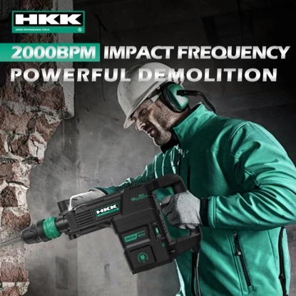 HKK HPH01-40 35J SDS-MAX heavy duty demolition hammer breaking concrete wall