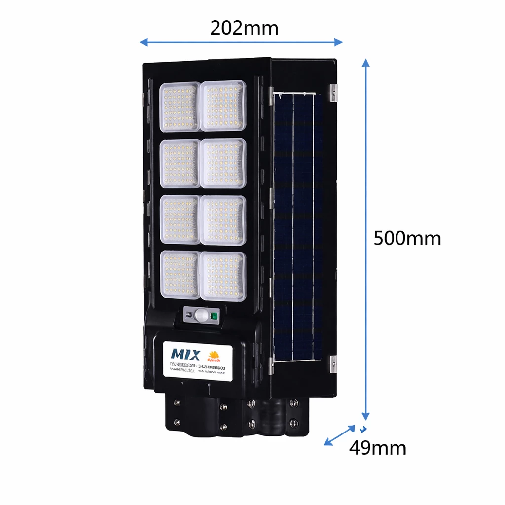 M-SLT33800 solar street light dimensions 202x500mm