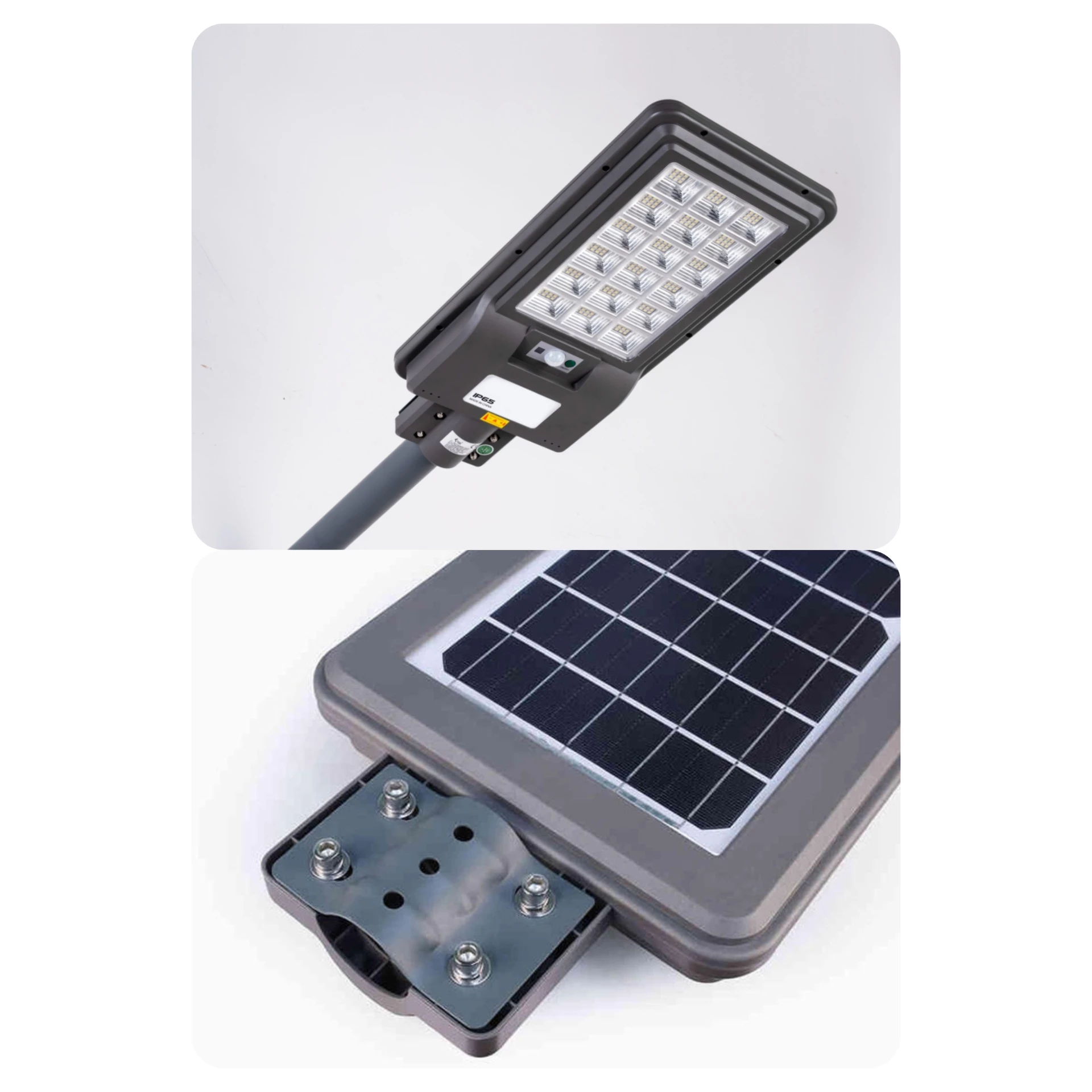 Integrated solar panel back view