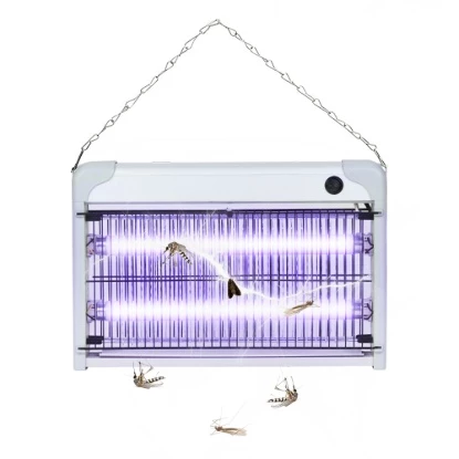 UV LED mosquito killer lamp with electric grid killing flying insects