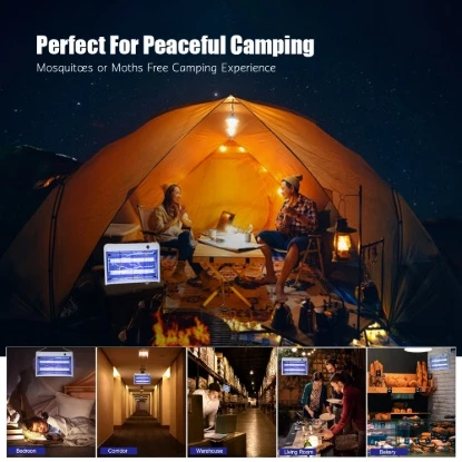 UV mosquito killer lamp used during camping for mosquito free outdoor experience