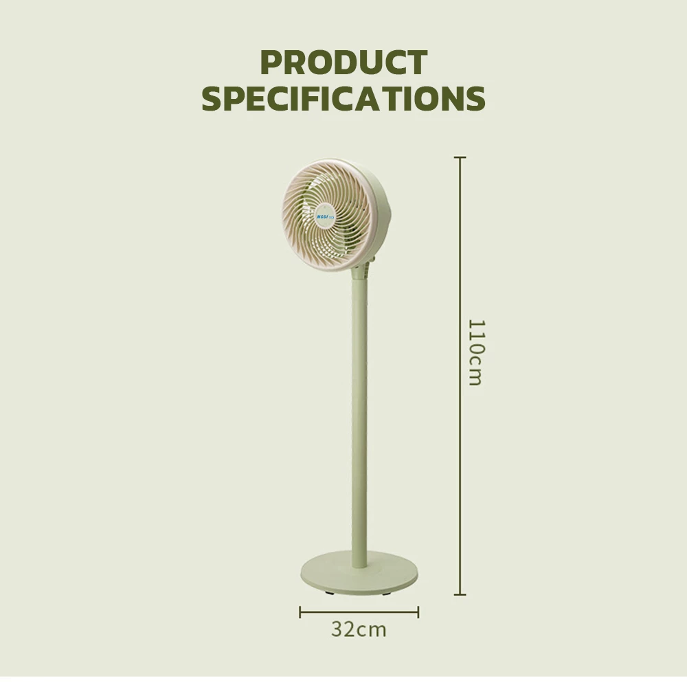 Picture of 10 Inch Pedestal Fan 70W 5 Speed Control Wide Angle Air Flow Indoor Cooling Fan Adjustable Standing Fan for Home Office Bedroom