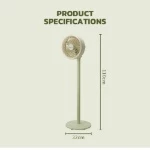 10 Inch Pedestal Fan 70W 5 Speed Control Wide Angle Air Flow Indoor Cooling Fan Adjustable Standing Fan for Home Office Bedroom