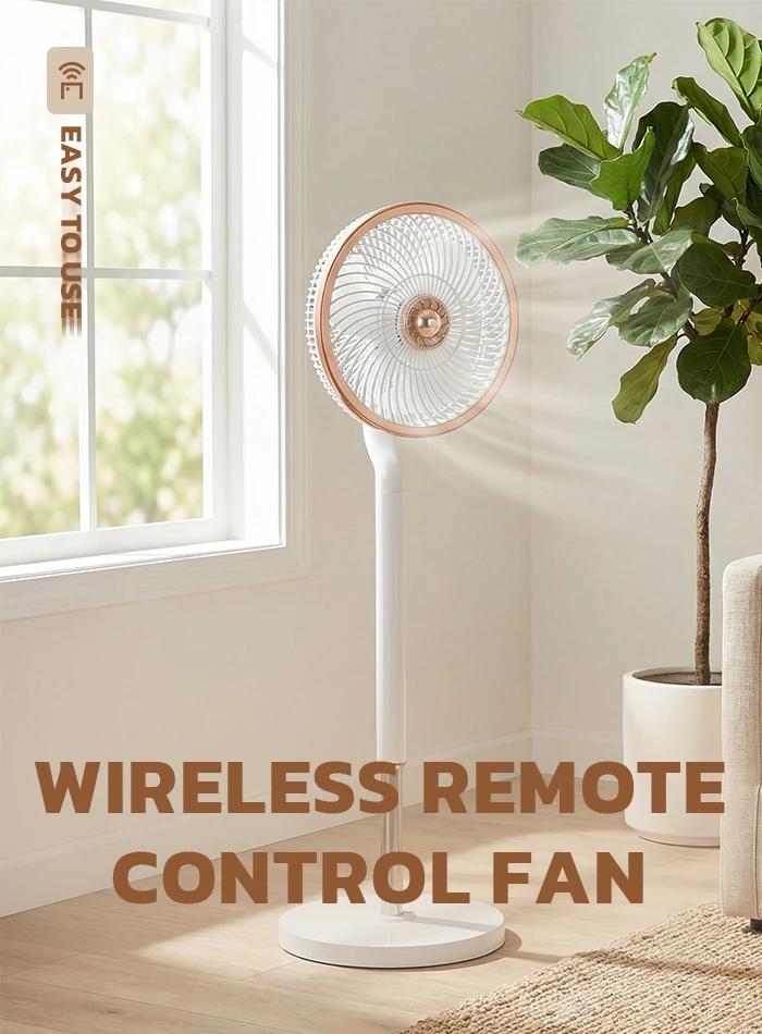 Picture of 16 Inch Pedestal Fan with Remote Control 70W Quiet Standing Fan Double Ball Bearing Wide Airflow Indoor Cooling Fan for Home Office Bedroom