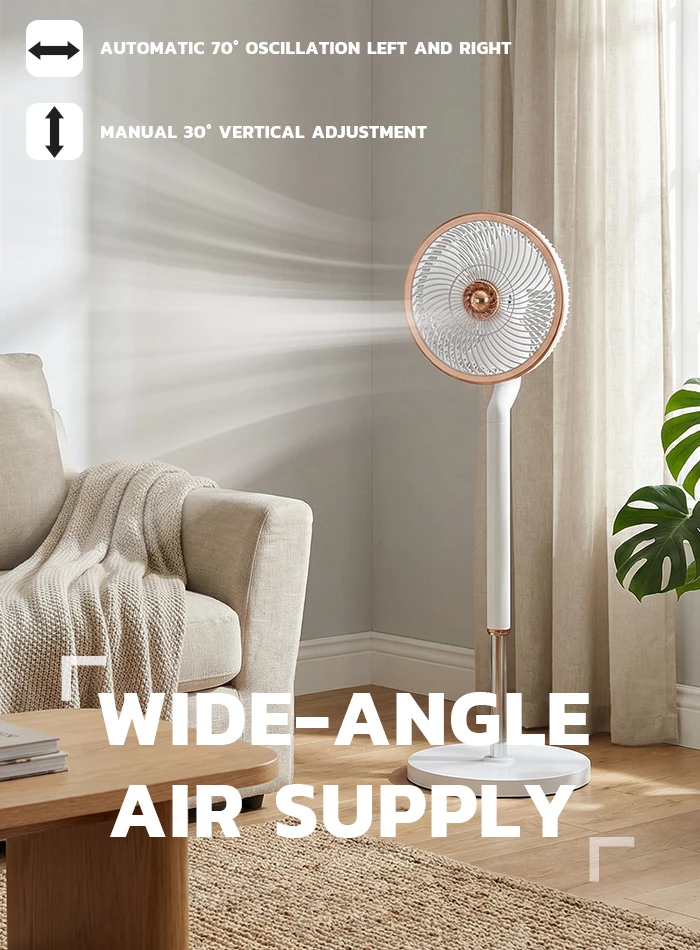 Picture of 16 Inch Pedestal Fan with Remote Control 70W Quiet Standing Fan Double Ball Bearing Wide Airflow Indoor Cooling Fan for Home Office Bedroom