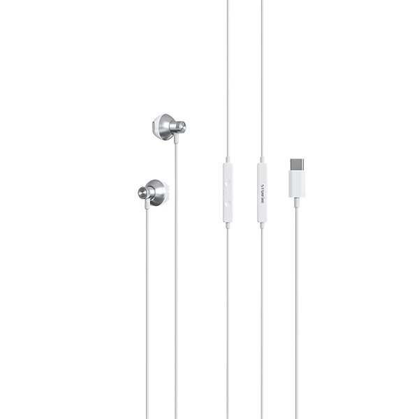 Picture of Type-C Wired Earphones with Mic In-Ear Stereo Headphones Noise Isolation 1.2M Cable for Android USB-C Devices