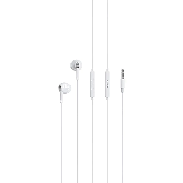 Picture of 3.5mm Wired Earphones with Mic In-Ear Stereo Headphones Noise Isolation 1.2M Cable for Android iPhone Laptop Black/White