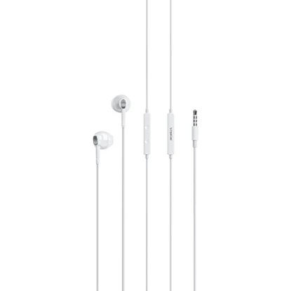 Picture of 3.5mm Wired Earphones with Mic In-Ear Stereo Headphones Noise Isolation 1.2M Cable for Android iPhone Laptop Black/White