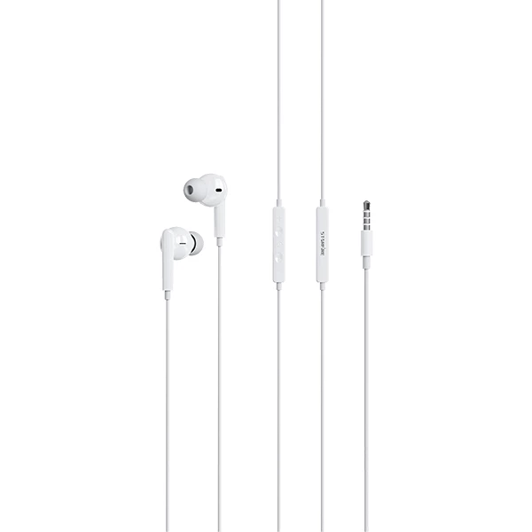 Picture of 3.5mm In-Ear Wired Earphones with Mic Noise Isolation Stereo Headphones 1.2M Cable for Android iPhone Laptop Black/White