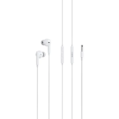 Picture of 3.5mm In-Ear Wired Earphones with Mic Noise Isolation Stereo Headphones 1.2M Cable for Android iPhone Laptop Black/White