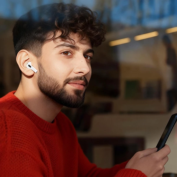 Picture of Wireless Bluetooth Earbuds Touch Control Stereo Sound Earphones with Charging Case IPX4 Waterproof Long Battery Life White