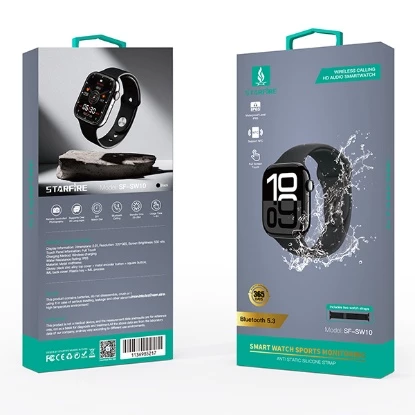 Picture of Smart Watch Full Touch Square Display Wireless Charging IP65 Waterproof Metal Frame Bright Screen Smartwatch for Daily Use