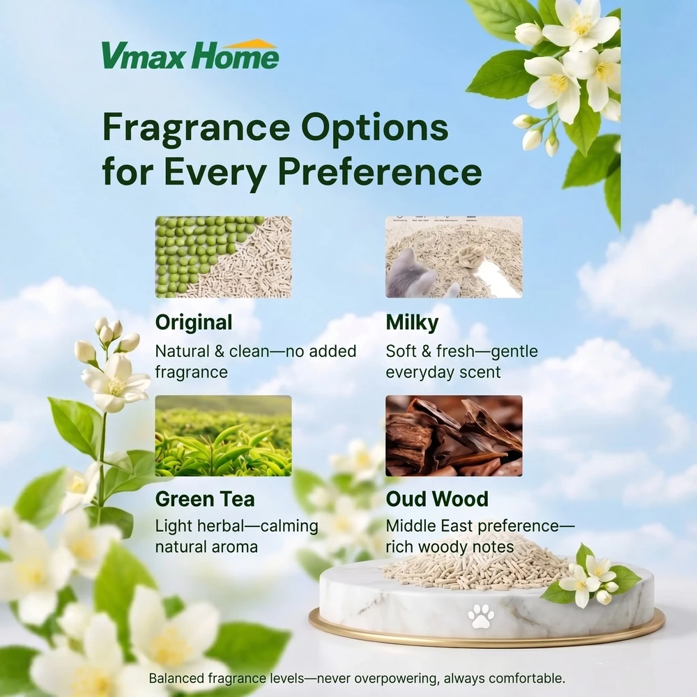 Picture of Original Flavor Tofu Cat Litter 2.5kg (Pack of 4) | 2mm Fine Pellets | 7L High Absorption | 100% Plant-Based Biodegradable Flushable Litter | Dust-Free & Eco-Friendly