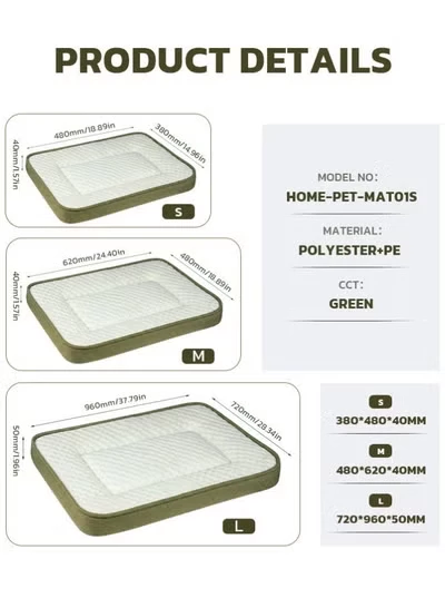 Picture of Premium Green Breathable Orthopedic Cat Mat – Cool Touch, Anti-Slip, High-Resilience Pet Bed (S, M, L Sizes)