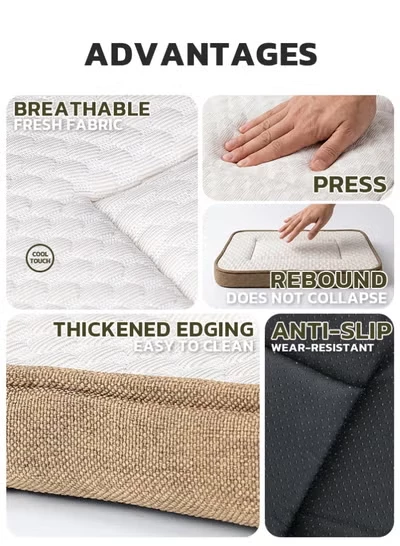 Picture of Orthopedic Brown Breathable Cat Mat – High-Resilience Cooling Pet Bed with Anti-Slip Base | Available in S, M, L Sizes