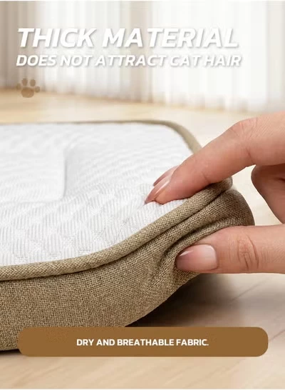 Picture of Orthopedic Brown Breathable Cat Mat – High-Resilience Cooling Pet Bed with Anti-Slip Base | Available in S, M, L Sizes