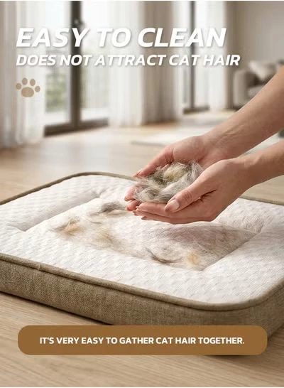 Picture of Orthopedic Brown Breathable Cat Mat – High-Resilience Cooling Pet Bed with Anti-Slip Base | Available in S, M, L Sizes