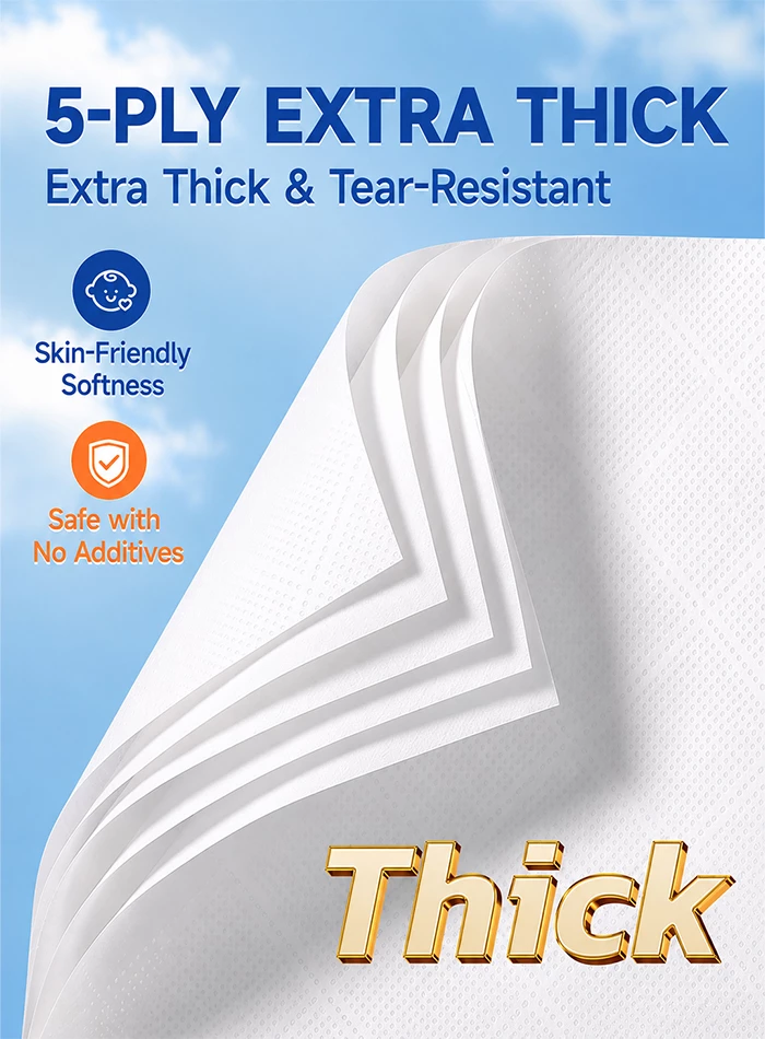 Picture of 12 Pack 5-Ply Extra Thick Hanging Facial Tissues 320 Sheets Virgin Wood Pulp Highly Absorbent Tear-Resistant Embossed Soft With No-Trace Hooks White