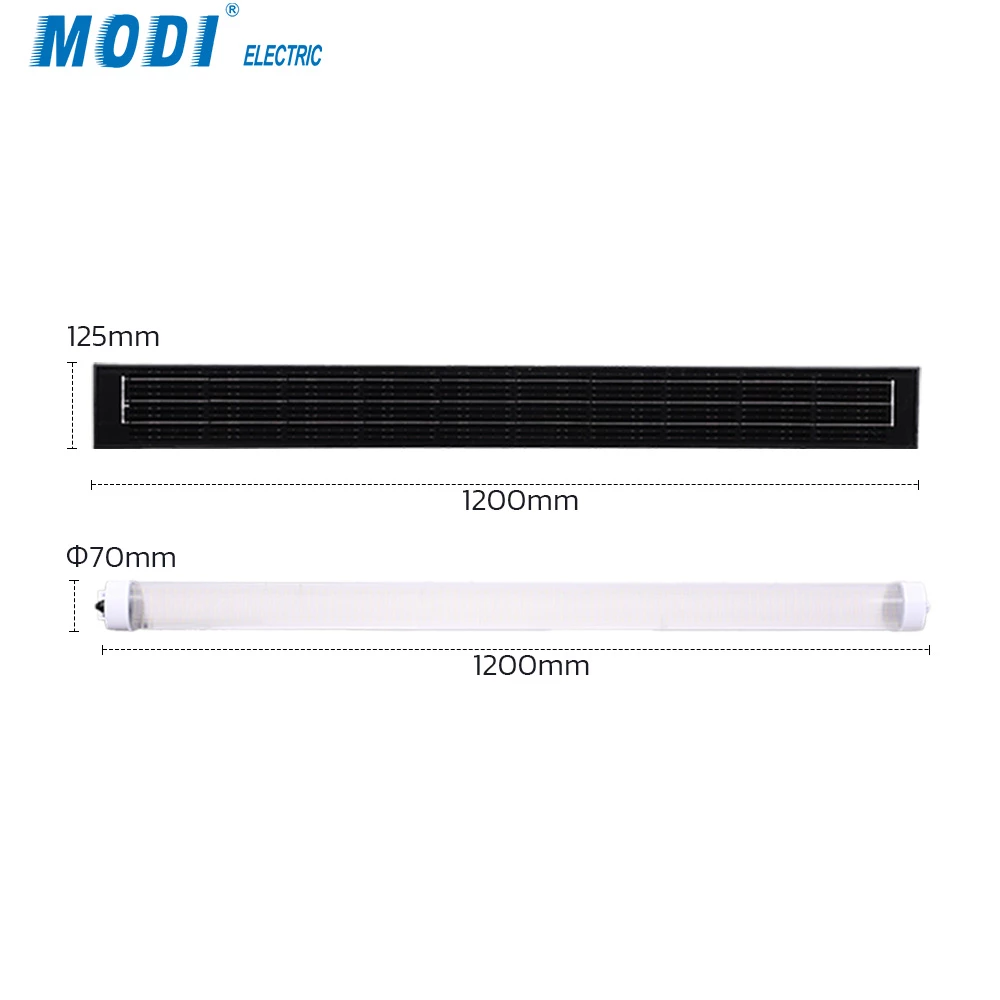 Picture of MODI 120CM Solar Carport Light with Motion Sensor, Remote Control & 24W Solar Panel