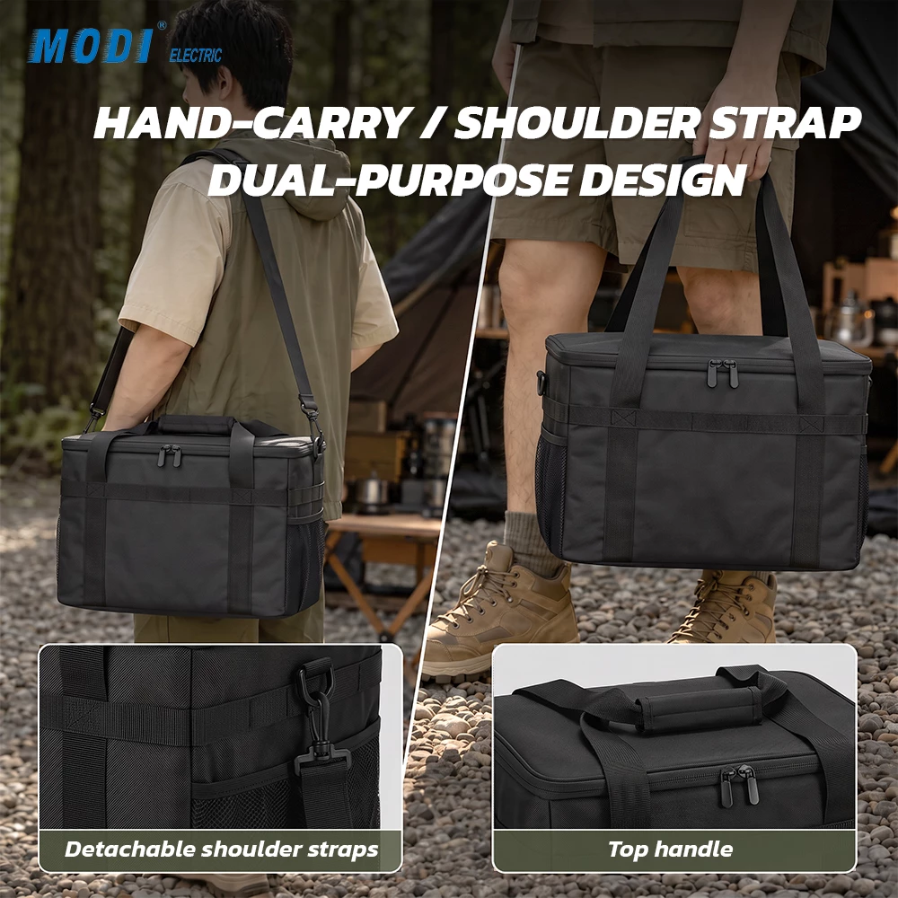 Picture of MODI 20L Insulated Cooler Bag, 600D Oxford Fabric, 12H Thermal Insulation, Shoulder Strap for Camping & Picnic