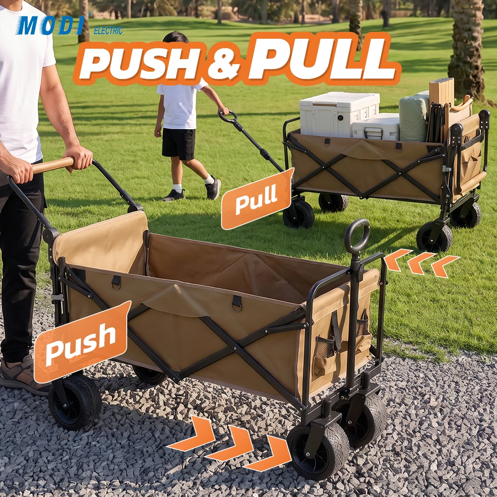 Picture of MODI 180L Heavy Duty Folding Camping Wagon, 250KG Capacity, Push & Pull All-Terrain Utility Cart