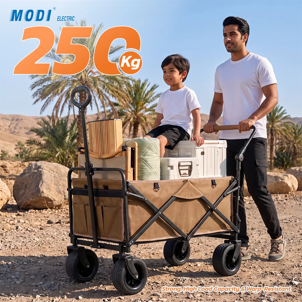 Picture of MODI 180L Heavy Duty Folding Camping Wagon, 250KG Capacity, Push & Pull All-Terrain Utility Cart