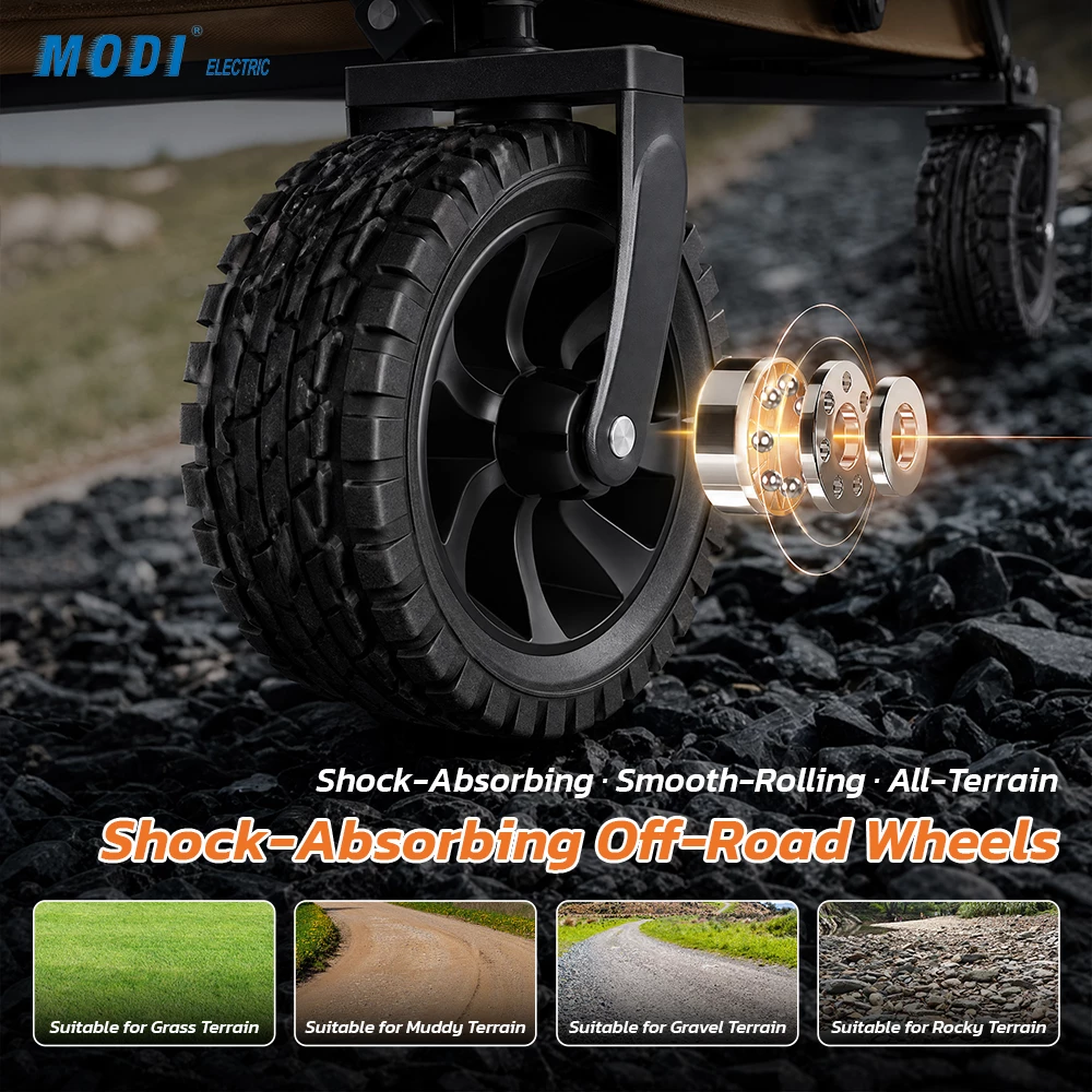 Picture of MODI 180L Heavy Duty Folding Camping Wagon, 250KG Capacity, Push & Pull All-Terrain Utility Cart
