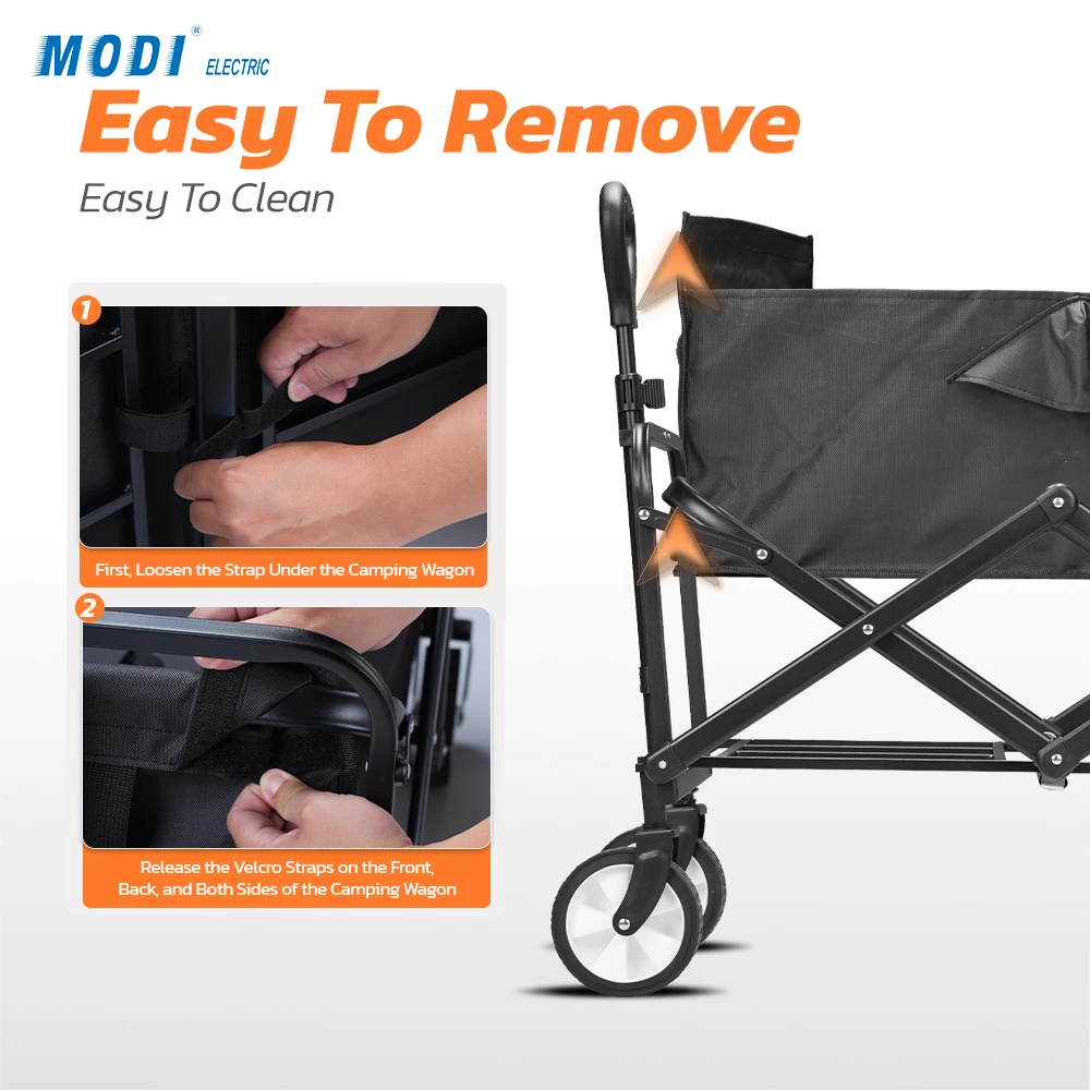 Picture of MODI 80L 2-in-1 Folding Camping Wagon with Table, Portable Utility Cart for Picnic & Outdoor